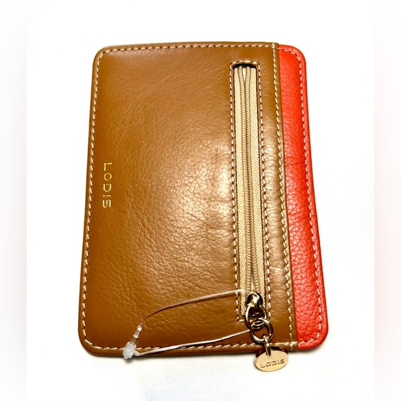 Leather genuine Wallet Card holder multicolor - Picture 3 of 7